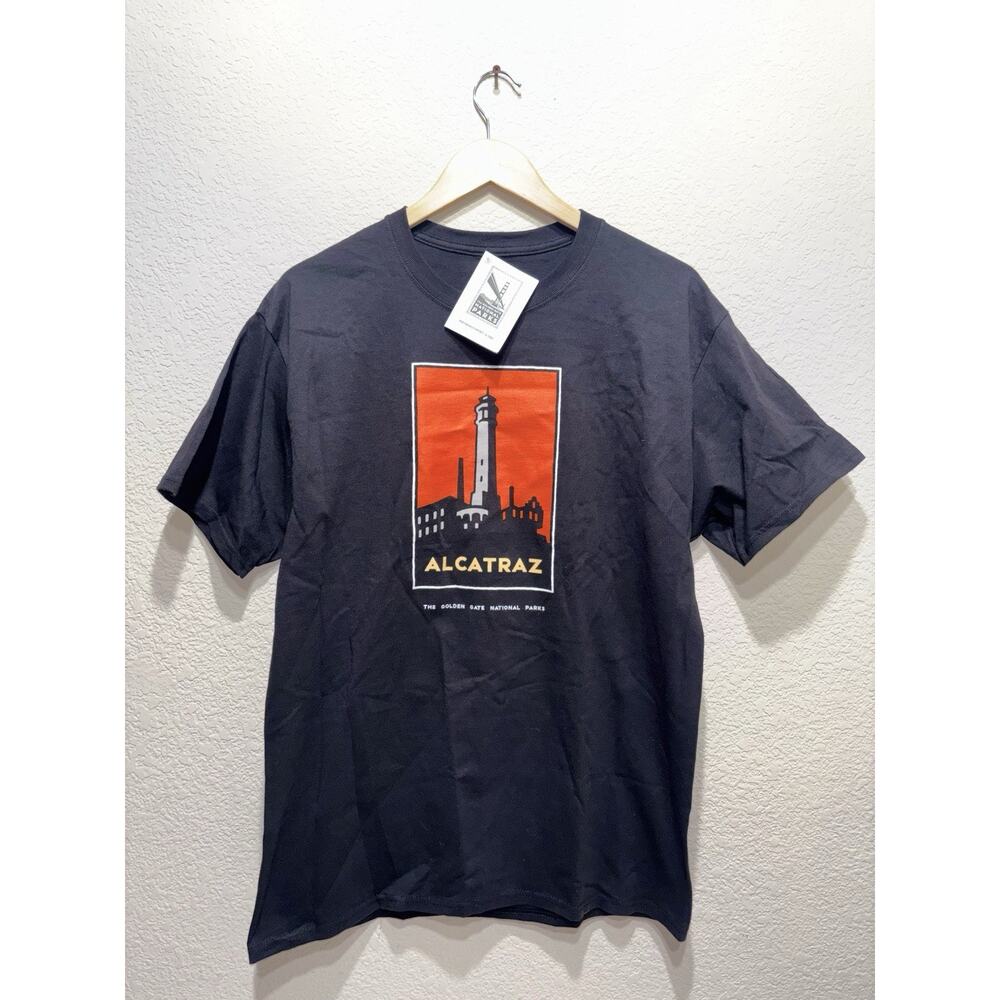 Alcatraz National Parks T Shirt Black Large New With Tags